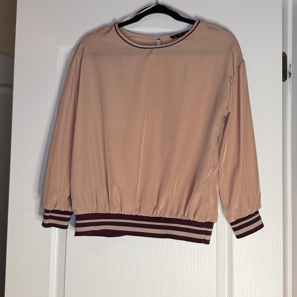 Zara Basic Collection Relaxed Blouse, Size Small - image 1